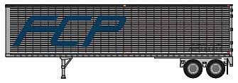 Trainworx N 4027803 40' Corrugated Van Trailer, Assembled, Ferrocarril del Pacifico