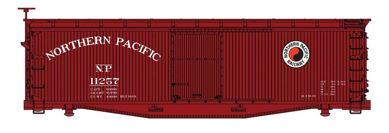 PREORDER Walthers Mainline HO 910-40183 40' Double Sheathed Wood Boxcar, Northern Pacific