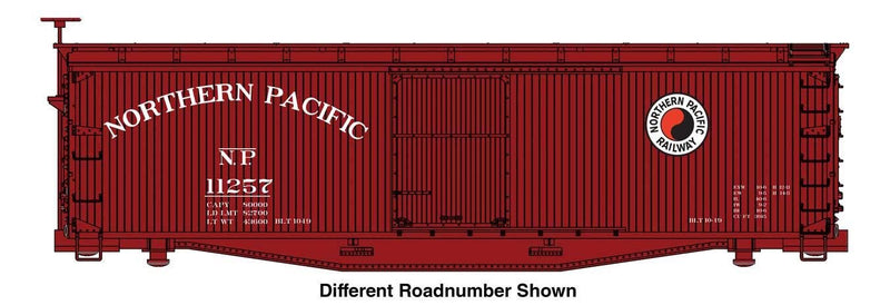 PREORDER Walthers Mainline HO 910-40185 40' Double Sheathed Wood Boxcar, Northern Pacific