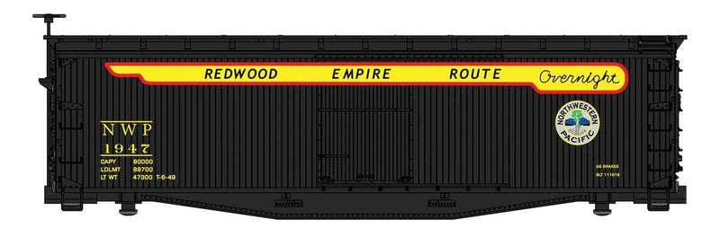 PREORDER Walthers Mainline HO 910-40187 40' Double Sheathed Wood Boxcar, Northwestern Pacific