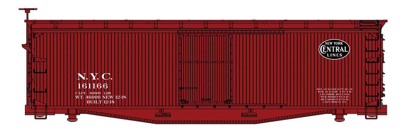 Walthers Mainline HO 910-40191 40' Double Sheathed Wood Boxcar, New York Central