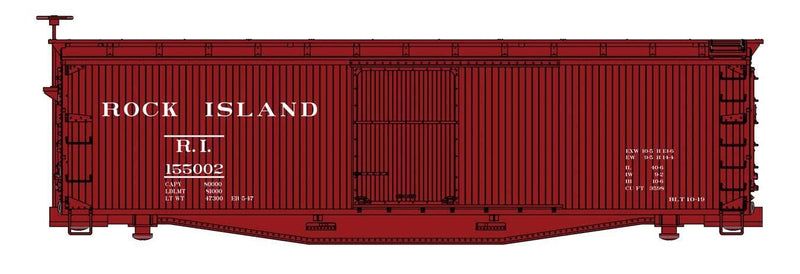 PREORDER Walthers Mainline HO 910-40195 40' Double Sheathed Wood Boxcar, Rock Island