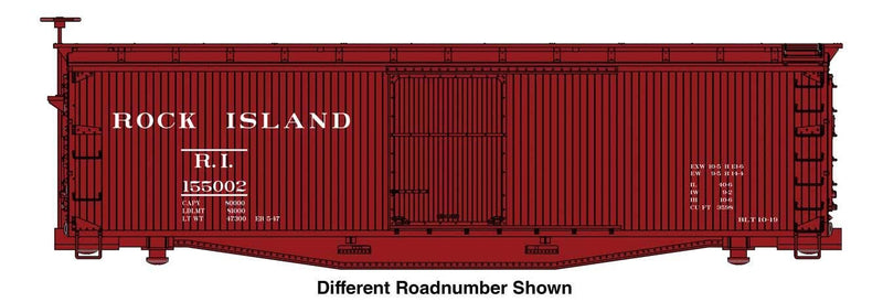 PREORDER Walthers Mainline HO 910-40198 40' Double Sheathed Wood Boxcar, Rock Island