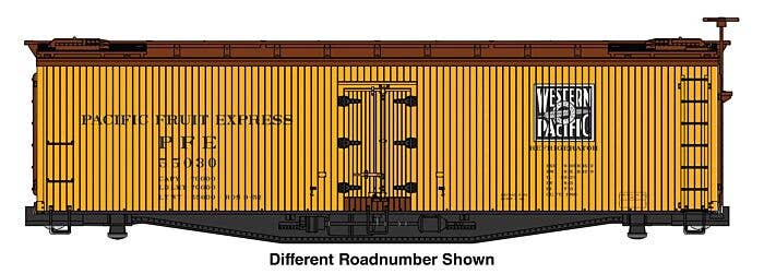 Walthers Mainline HO 41235 40' Early Reefer, Ready To Run, PACIFIC FRUIT EXPRESS-WP