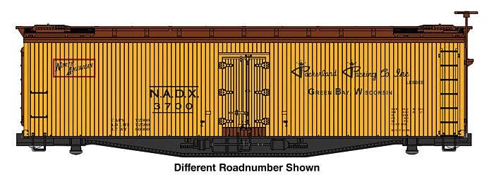 PREORDER Walthers Mainline HO 41238 40' Early Reefer, Ready To Run, PACKERLAND PACKING CO NADX