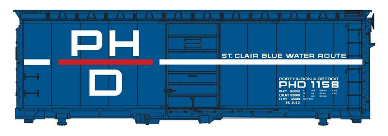 PREORDER Walthers Mainline HO 910-45515 40' PS-1 Boxcar, Port Huron & Detroit