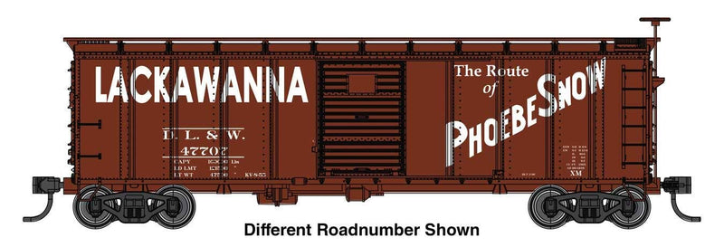 PREORDER Walthers Mainline HO 910-41052 40' Steel Boxcar with Murphy Ends, Delaware Lackawanna & Western