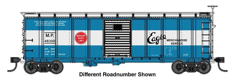 PREORDER Walthers Mainline HO 910-41056 40' Steel Boxcar with Murphy Ends, Missouri Pacific