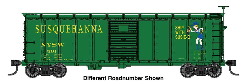 PREORDER Walthers Mainline HO 910-41071 40' Steel Boxcar with Murphy Ends, New York Susquehanna & Western