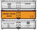 Accurail HO 8180 40' Wood Reefer Set, Canadian National/Grand Trunk/Pacific Great Eastern