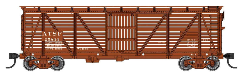 PREORDER Walthers Mainline HO 910-41502 40' Wood Stock Car with Dreadnaught Ends, Atchison Topeka & Santa Fe