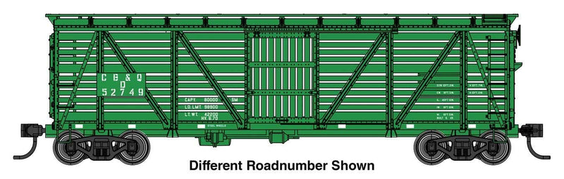 PREORDER Walthers Mainline HO 910-41506 40' Wood Stock Car with Dreadnaught Ends, Chicago Burlington & Quincy