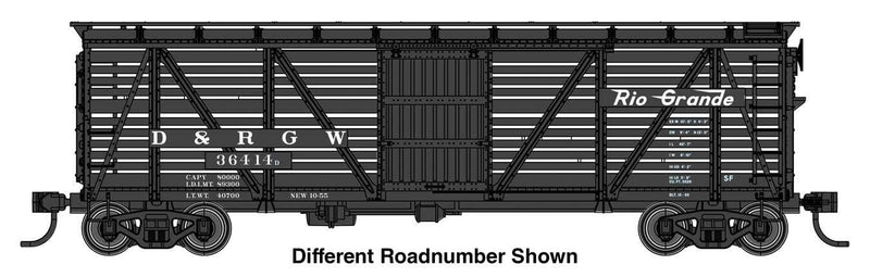 PREORDER Walthers Mainline HO 910-41513 40' Wood Stock Car with Dreadnaught Ends, Denver & Rio Grande Western