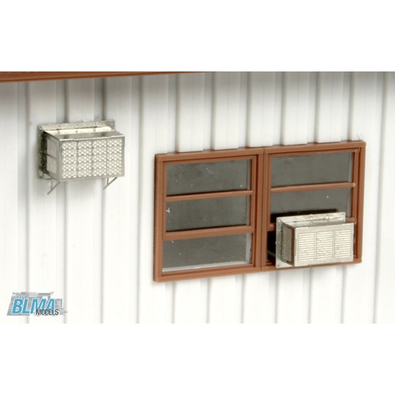 PREORDER Atlas BLMA4109 Window-Mounted Air Conditioners - Etched-Metal Kit -- pkg(12), HO