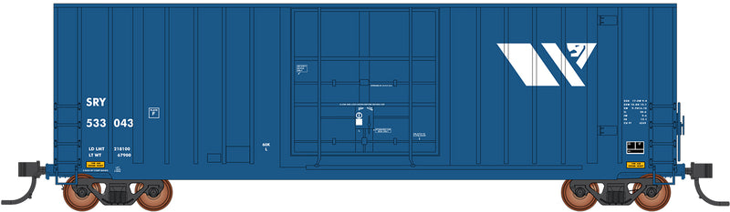 PREORDER Intermountain N 6130010-02 Gunderson 50' Hi-Cube Plug-Door Boxcar Modern Ends, Value Line, Southern Railway of British Columbia