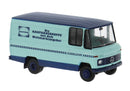 PREORDER Brekina HO 36848 1980s Mercedes-Benz L 406 D Cargo Van, Assembled, Kaufring (2-Tone Blue, German Lettering)