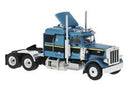 Brekina HO 85718 1973 Peterbilt 359 Sleeper-Cab Tractor, Assembled, 2-Tone Blue