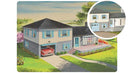 Bachmann Trains O 45633 75th Anniversary Split-Level House Plasticville U.S.A.(R) Kit