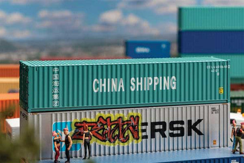Faller HO 182101 40' Corrugated Container Assembled, China Shipping