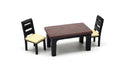 All Scale Miniatures HO 8701020 Common Dining Set, 1 Table, 4 Chairs (unpainted)