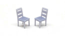 All Scale Miniatures HO 8711019 Common Dining Chairs, Unpainted