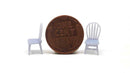 All Scale Miniatures HO 8711016 Rounded Wooden Chairs, Unpainted (2)