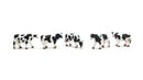 All Scale Miniatures HO 870977 Cows, Unpainted (5)