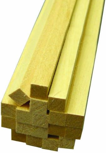 Midwest Products 4077 Basswood Strips, 5/16" x 5/16" x 24" (18-Pack)