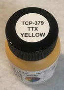 Tru-Color Paint 9379 Railroad Color Acrylic Paints, TTX Yellow (1oz)