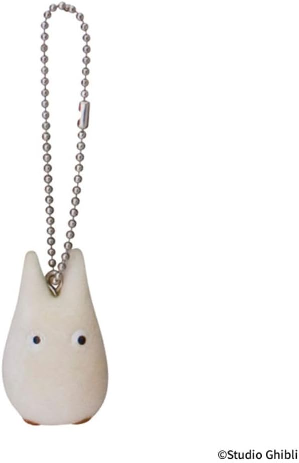 Sekiguchi Flocked Key Chain - White Totoro "My Neighbor Totoro"