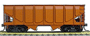 Accurail HO 2800 55-Ton Panel-Side 2-Bay Hopper Kit, Undecorated