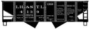 Accurail HO 2437 USRA 55-Ton 2-Bay Hopper Kit, Louisville Henderson & St. Louis L&N 4139 (black)