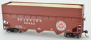 PREORDER Bowser HO 42611 70-Ton Offset-Side Wood Chip Hopper with Flat Side Extensions, Seaboard Air Line 36125 (Built 5-41, Boxcar Red, Heart Logo)