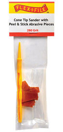 Profile Accessories Inc. CS280 Cone-Tip Sander, 280 Grit Abrasive Pieces (10) & Handle
