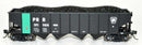 Bowser 43014 Class H21a 4-Bay Hopper - Ready to Run -- Penn Central PRR 192642 (Class H21G, Blt. 10-15, black, green, Ore Service), HO