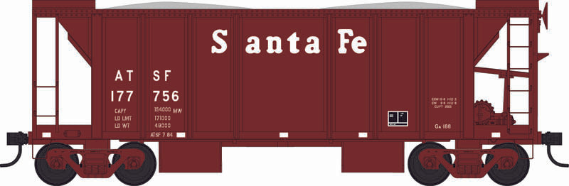 Bowser HO 43141 2-Bay Ballast Car, Santa Fe