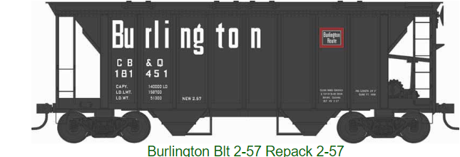 Bowser 43248 70-Ton 2-Bay Covered Hopper w/Closed Sides - Ready to Run - Executive Line -- Chicago, Burlington & Quincy