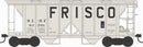Bowser HO 43263 70-Ton 2-Bay Covered Hopper, Frisco