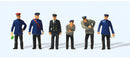 Preiser HO 12447 German Railway Personnel, 1925 (6-Pack)