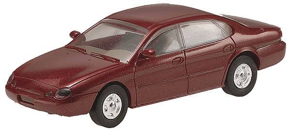 PREORDER Atlas 1275 HO American Autombiles - Ford - Taurus 1996 4-Door Sedan -- Toreador Red