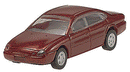 PREORDER Atlas 2910 N American Automobile, Ford, Taurus 1996 4-Door Sedan -- Midnight Red