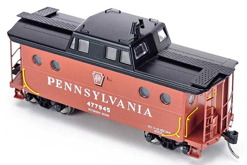 Bowser 43399 PRR Class N5C Steel Cabin Car (Caboose) - Ready to Run -- Pennsylvania Railroad