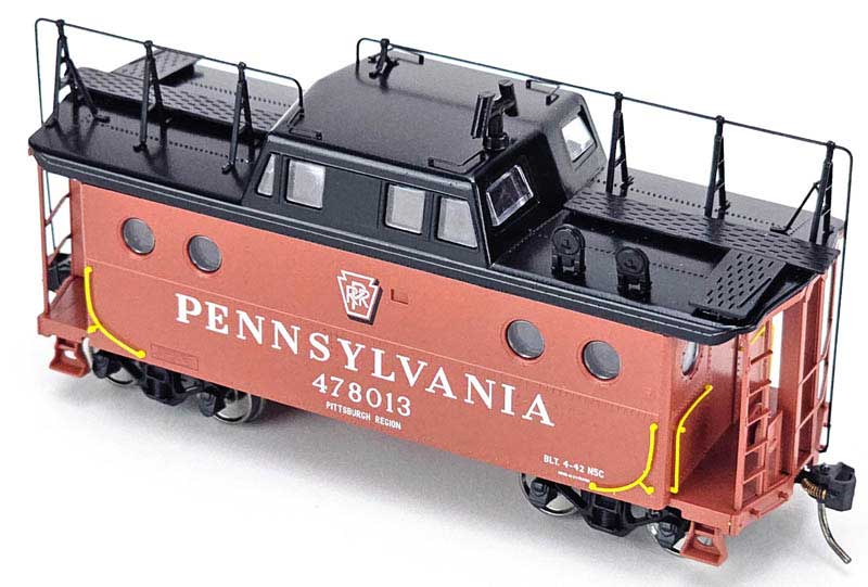 Bowser 43401 PRR Class N5C Steel Cabin Car (Caboose) - Ready to Run -- Pennsylvania Railroad