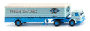 PREORDER Wiking HO 51330 1962-1979 International Harvester Tractor with Van Trailer, Assembled, Global Van Lines (blue, black, white)