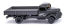 PREORDER Wiking HO 84008 1935-1944 Opel Blitz Low-Side Truck, Assembled, Tempo-Werke (gray, German Lettering)
