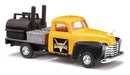Busch 48239 1950 Chevy Pickup Truck With BBQ Flatbed, King Of Barbecue (Yellow, Black)