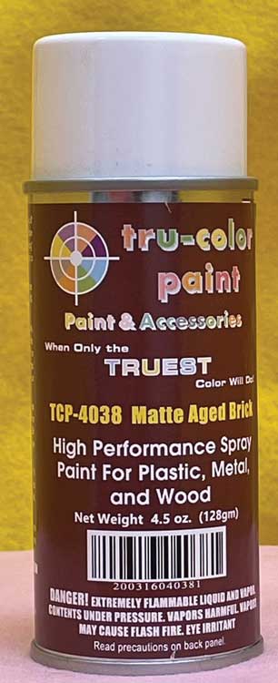 Tru-Color Paint 4038 Aerosol Spray Paint Can,  Matte Aged Brick (4.5oz)