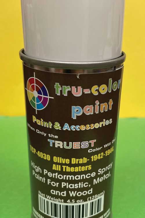 Tru-Color Paint 4030 Aerosol Spray Paint Can,  Matte Olive Drab 1942-1944 All Theatres (4.5oz)