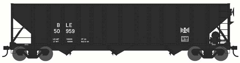 PREORDER Bowser HO 44003 100 Ton Hopper, Bessemer & Lake Erie