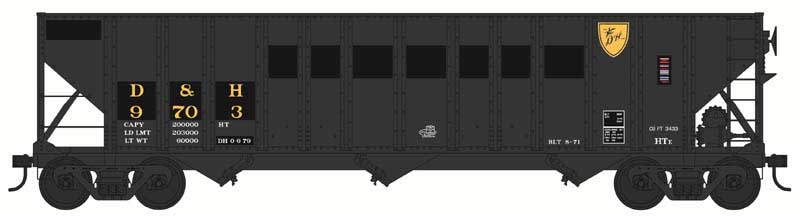 PREORDER Bowser HO 44018 100 Ton Hopper, Delaware & Hudson ex-RDG